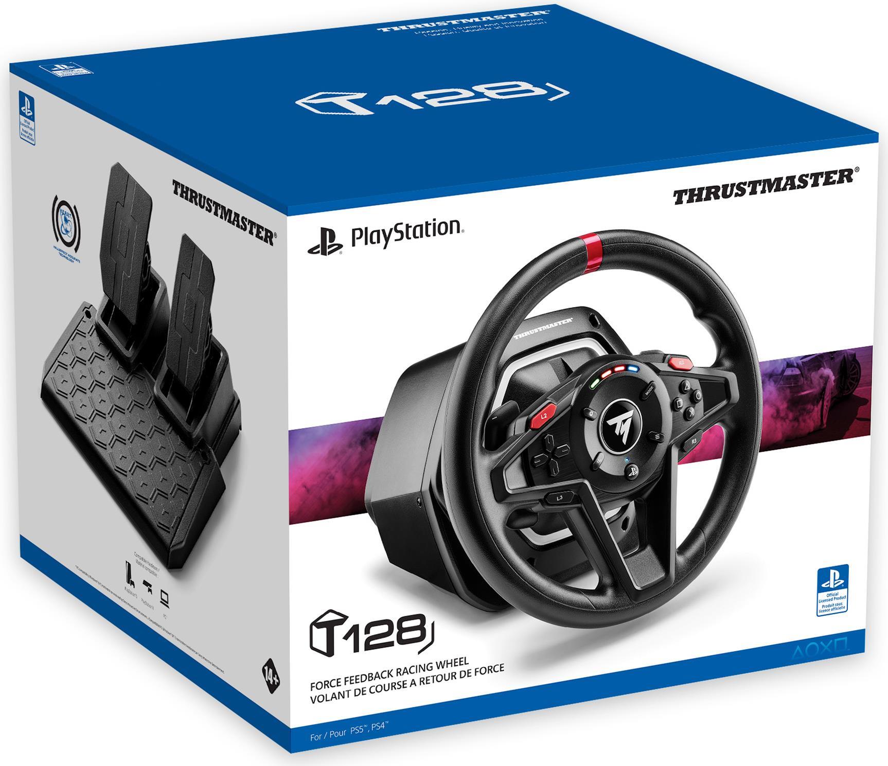 ThrustMaster T128 - Lenkrad- und Pedale-Set - kabelgebunden - für PC, Sony PlayStation 4, Sony PlayStation 5