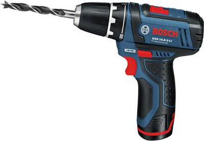 Bosch GSR 12V-15 Professional - Bohrer/Schrauber - schnurlos - 2 Geschwindigkeiten - Bohrfutterschlüssel 10 mm - 30 N·m - 2 Akkus - 12 V