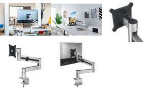 DURABLE - Befestigungskit - einstellbarer Arm - für Monitor / Curved-Monitor - Aluminium, hochwertiger Kunststoff - Silber - Bildschirmgröße: 53,3-68,6 cm (21-27) - Klemmmontage, Tischmontage (508323)