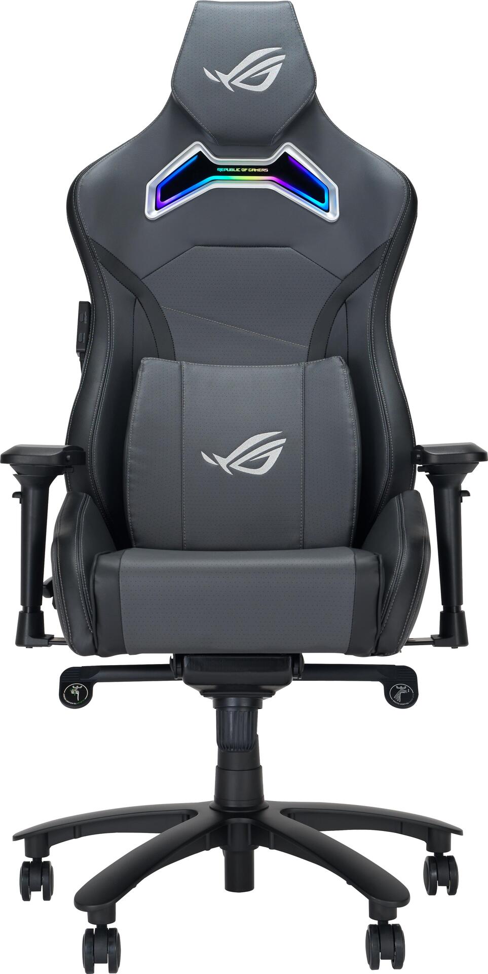 ASUS ROG Chariot X Universal-Gamingstuhl Gepolsterter - ausgestopfter Sitz Grau (90GC01M0-MSG040)