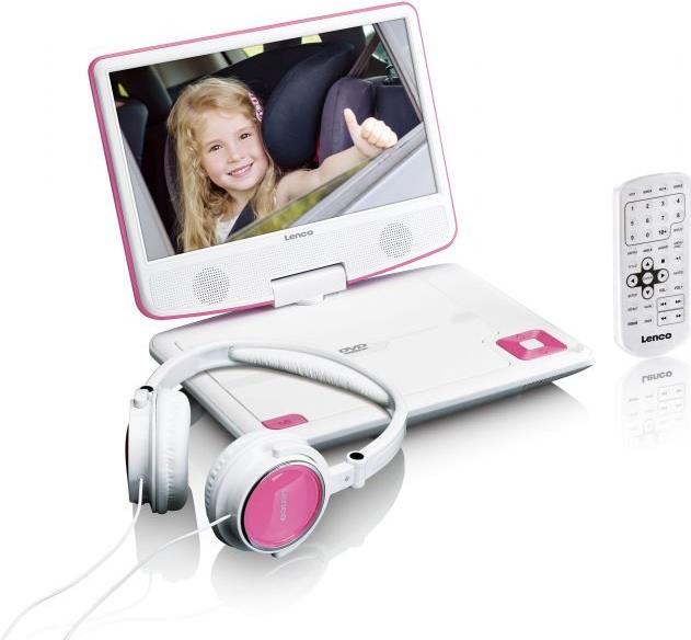 Lenco DVP-910 - DVD-Player - tragbar -Anzeige: 22,5 cm (9) - pink (DVP910PINK)