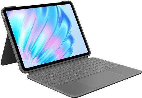 Logitech Combo Touch - Tastatur und Foliohülle - mit Trackpad - hintergrundbeleuchtet - Apple Smart connector - QWERTY - Spanisch - Oxford Gray - für Apple 11-inch iPad Air (M2), 13-inch iPad Air (M2) (920-012632)