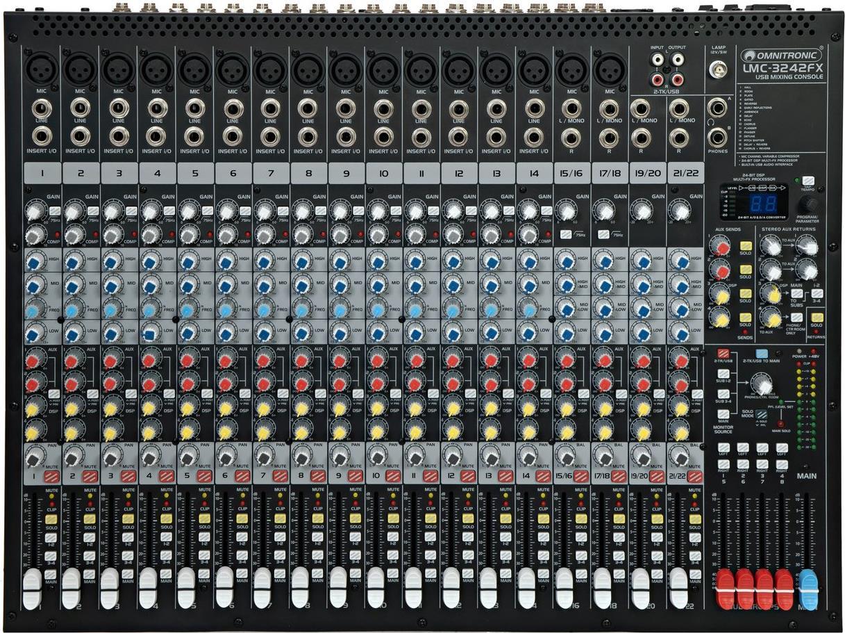 OMNITRONIC LMC-3242FX USB Mischpult (10040287)