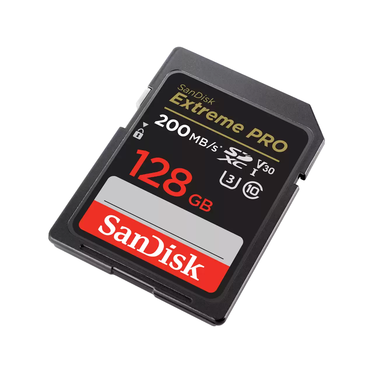 SanDisk Extreme Pro - Flash-Speicherkarte - 128GB - Video Class V30 / UHS-I U3 / Class10 - SDXC UHS-I (SDSDXXD-128G-GN4IN)