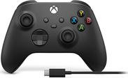 Microsoft Xbox Wireless Controller + USB-C Cable - Game Pad - kabellos - Bluetooth - Carbon Black - für PC, Microsoft Xbox One, Android, Microsoft Xbox Series S, Microsoft Xbox Series X, iOS (EP2-29944)