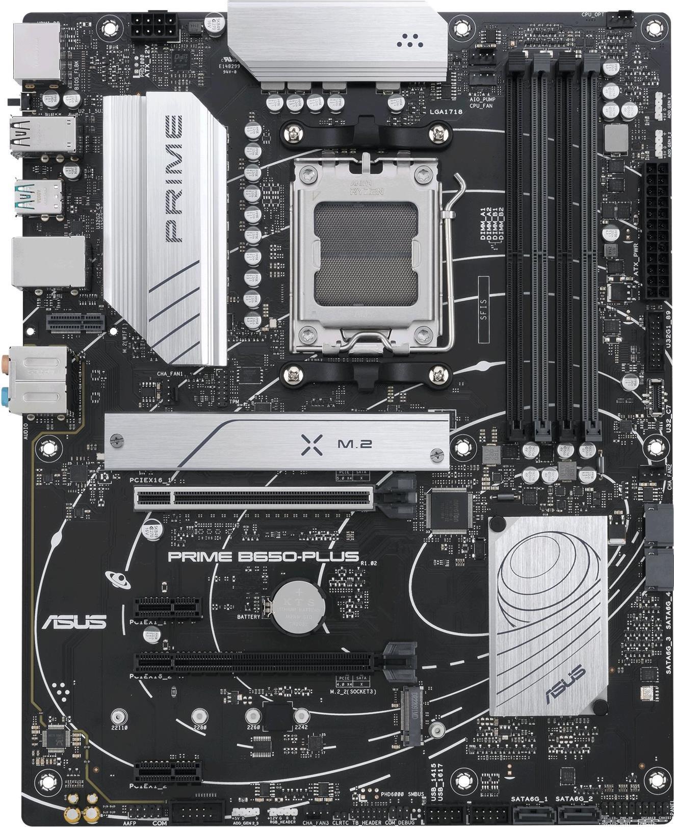 ASUS PRIME B650-PLUS-CSM - AMD - Buchse AM5 - AMD Ryzen 7 7th Gen - AMD Ryzen 9 7th Gen - DDR5-SDRAM - 128 GB - DIMM (90MB1BS0-M0EAYC)