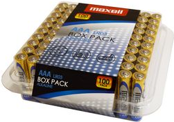 maxell Alkaline Batterie BOX PACK, Micro AAA, 100er Box 1,5 Volt, Typ: LR03, Aufbewahrungsbox, - 1 Stück (790410.00.CN)