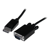 StarTech.com DisplayPort auf VGA Kabel (Stecker/Stecker) - DP zu VGA Kabel Adapter - DisplayPort-Kabel - DisplayPort (M) - HD-15 (W) - 3,05 m - verriegelt - Schwarz (DP2VGAMM10B)