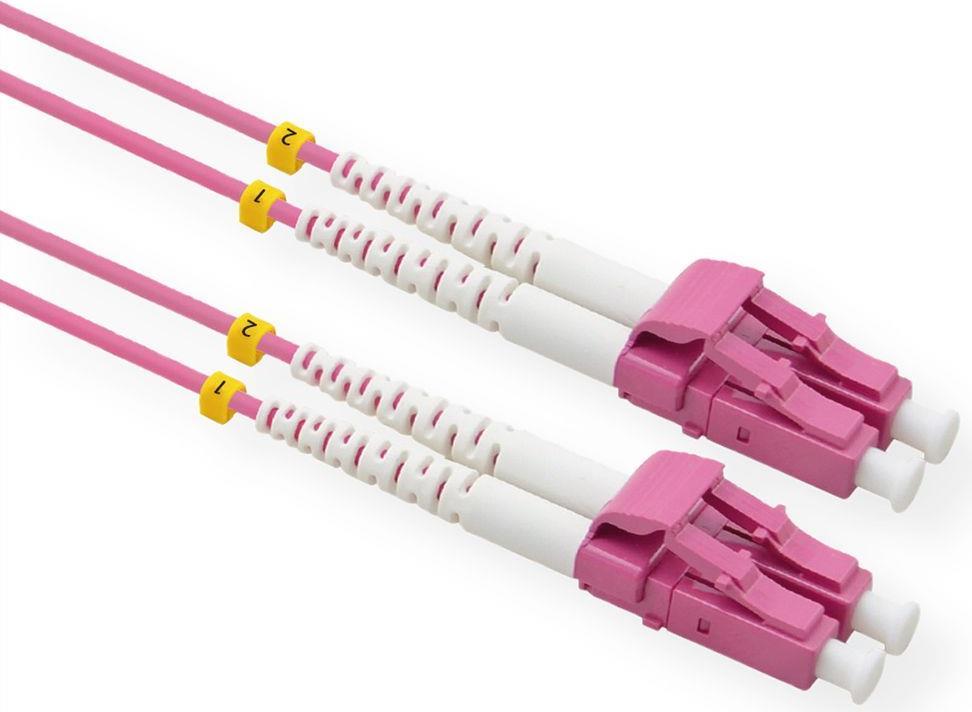 VALUE - Patch-Kabel - LC Multi-Mode (M) bis LC Multi-Mode (M) - 15 m - Glasfaser - 50/125 Mikrometer - OM3 - halogenfrei - violett (21.99.8836)