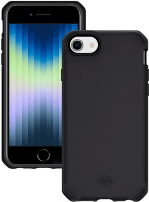 Mobilis SPECTRUM - Hintere Abdeckung für Mobiltelefon - widerstandsfähig - recycelt, antimikrobiell - Impacthane - Schwarz - für Apple iPhone 7, 8, SE (2. Generation), SE (3rd generation) (066023)