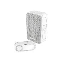 Honeywell Serie3 Funk-Gong mit Klingeltaster weiß Funk-Reichweite von bis zu 150 m - Auswahl von 4 Melodien - Digital verbesserter Klang - Maximale Lautstärke von 80 dB, Hörbereich bis zu 60 m - Bis zu 2 Jahre Batterielebensdauer (DC311S)