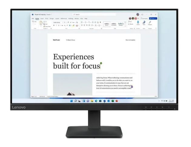 Lenovo L27-4e FHD Display 68,6 cm (27) FHD (1920 x 1080 Pixel), IPS-Panel, 4 ms (Extreme Mode) / 6 ms (Normal Mode), 100 Hz, HDMI 1.4, VGA (68CDKAC1EU)
