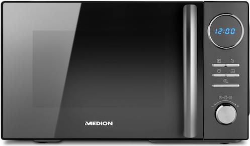MEDION Mikrowelle MD 11493, Kombination aus Mikrowelle, Grill und Heißluft, 10 Automatikprogramme, 900 W, Digitaler Timer. Geräteplatzierung: Arbeitsplatte, Produkttyp: Kombi-Mikrowelle, Innenkapazität: 23 l. Anschlusswert: 900 W, AC Eingangsspannung: 230