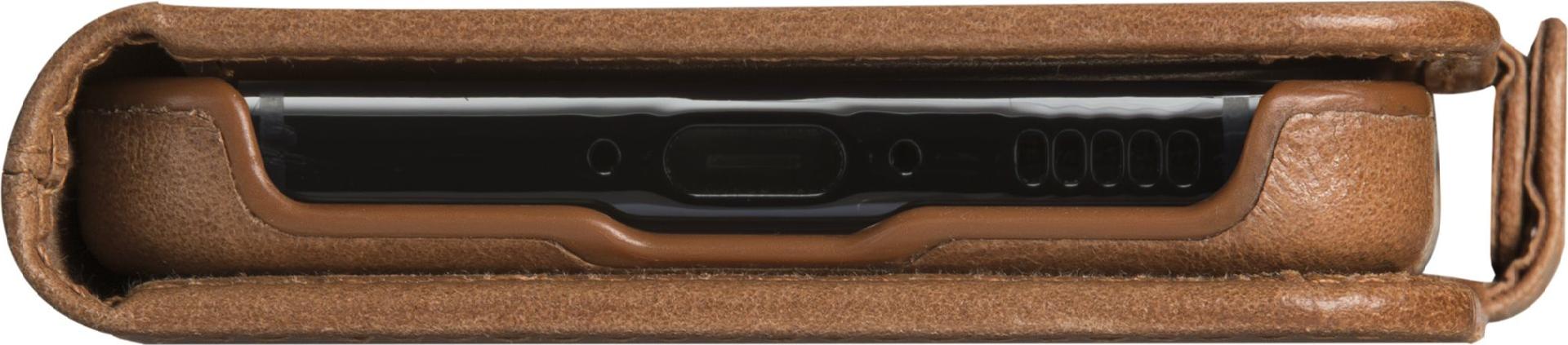 dbramante1928 Lynge - Flip-Hülle für Mobiltelefon - genarbtes Leder - Hellbraun - für Samsung Galaxy S25 (LMSSGTDT6469)