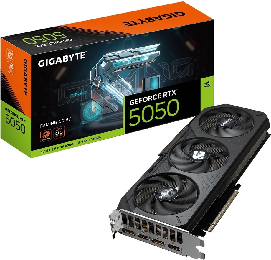 Gigabyte GeForce RTX 5050 Gaming OC 8G GDDR6 - Grafikkarte - PCI-Express (GV-N5050GAMING OC-8GD)