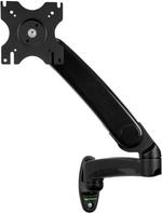 StarTech.com Monitor Arm zur Wandmontage - Höhenverstellbar - für bis zu 30 Flachbildfernseher (LED, LCD, Plasma) und Monitore - Verstellbarer Arm (Wandplatte, 2 Unterlegscheiben, 4 Abstandshalter, Hülle, 2 Anker) für Plasma/LCD/TV - Schwarz - Bildschirmg