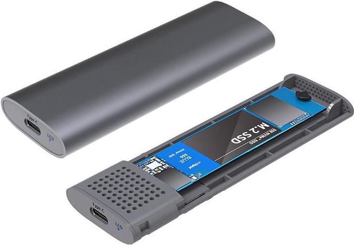 Maiwo USB Type-C USB-C 3.2 Gen2 10Gbps SATA/NVMe M.2 SSD Enclosure - Maiwo USB3.2 Gen2(10Gbps) M.2 SATA/NVMe SSD enclosureInstall an M.2 NVME or Sata SSD in this enclosure to create a blazing fast portable storage device. 10 times faster than USB3.0 Fla