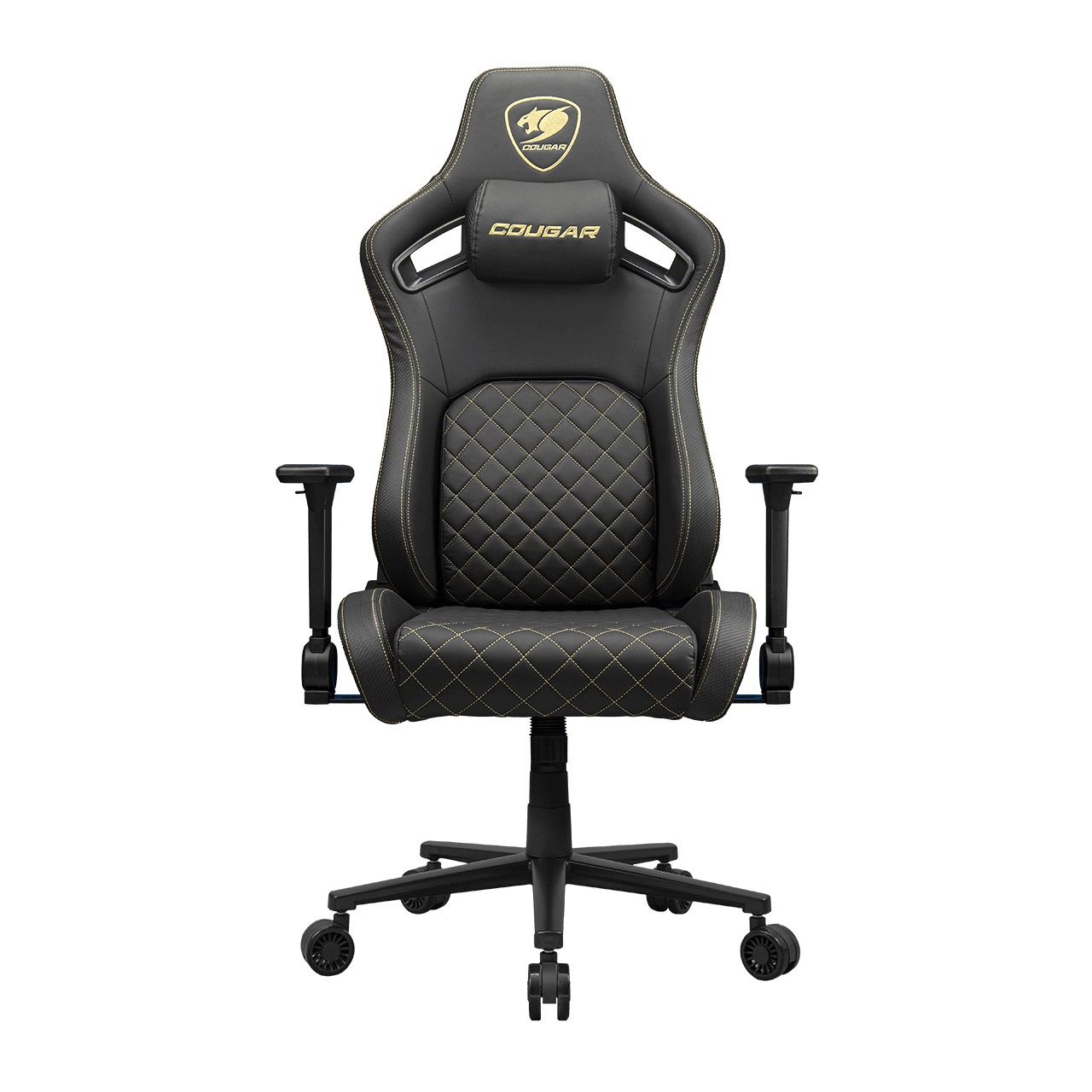 COUGAR Gaming-Stuhl Defensor Gold PC-Gamingstuhl 120 kg 4D-Armlehnen Schwarz/Gold (3MDFLGLB.0001)