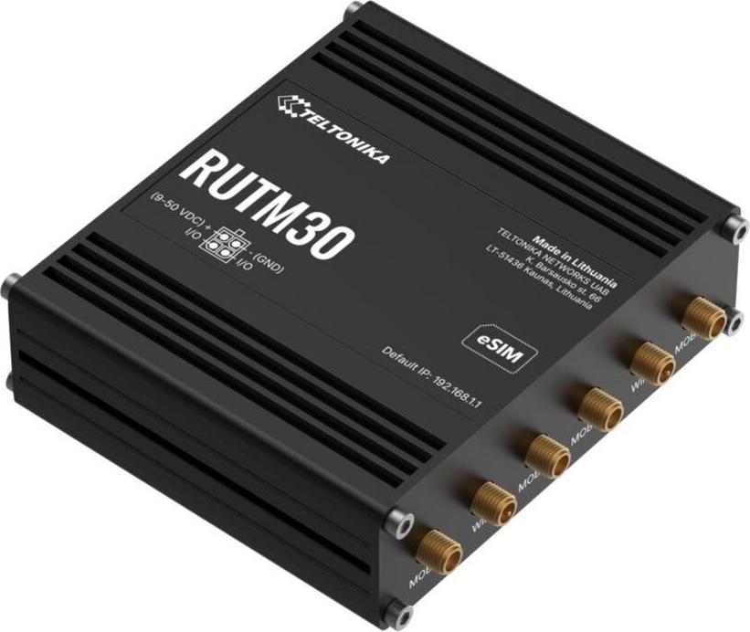 Teltonika Industrie kompakter 5G/LTE Router für professionelle Anwendungen, eSIM RUTM Router (RUTM30)