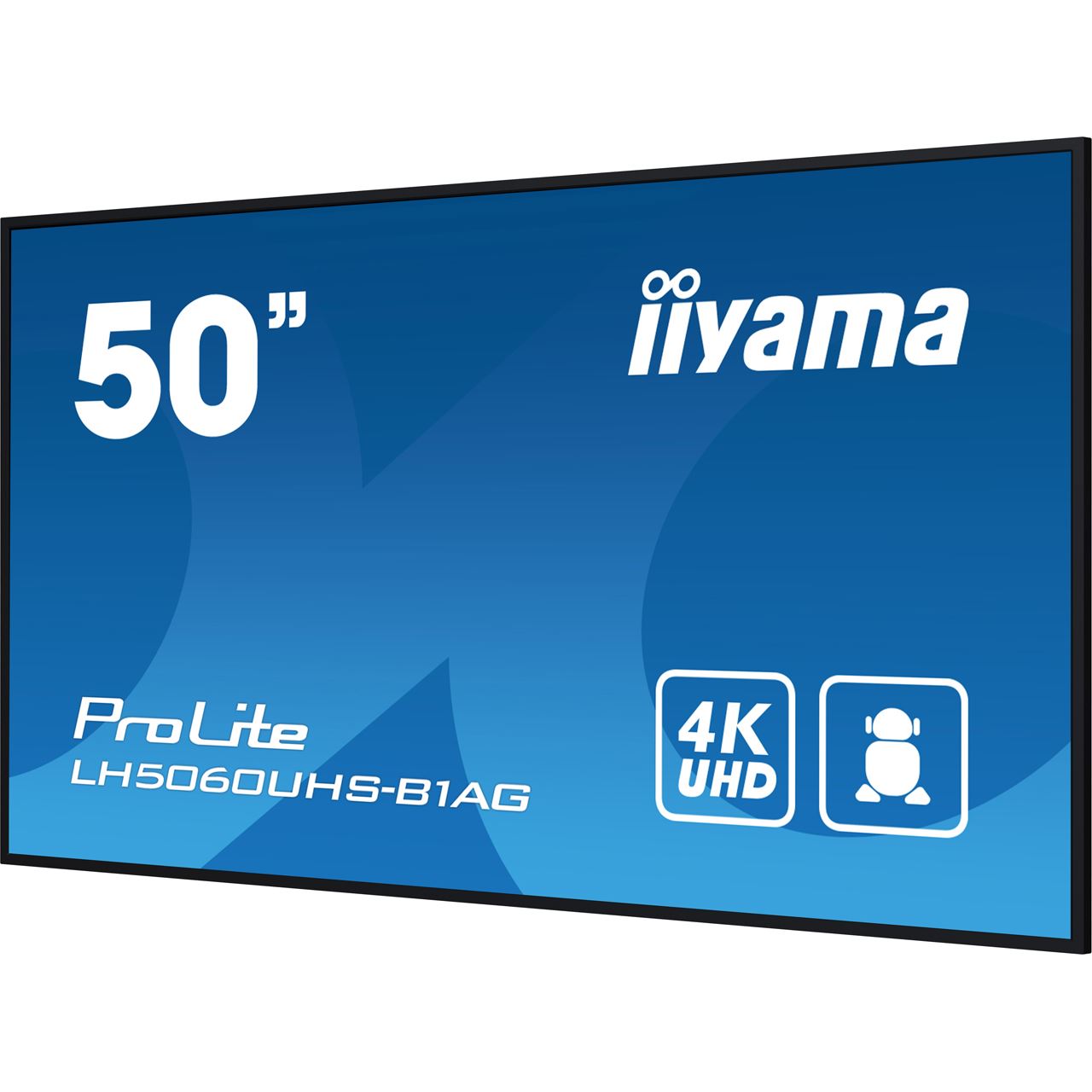 iiyama LH5060UHS-B1AG Signage-Display Digitale A-Platine 125,7 cm (49.5) LED WLAN 500 cd/m² 4K Ultra HD Schwarz Eingebauter Prozessor Android 11 24/7 (LH5060UHS-B1AG)