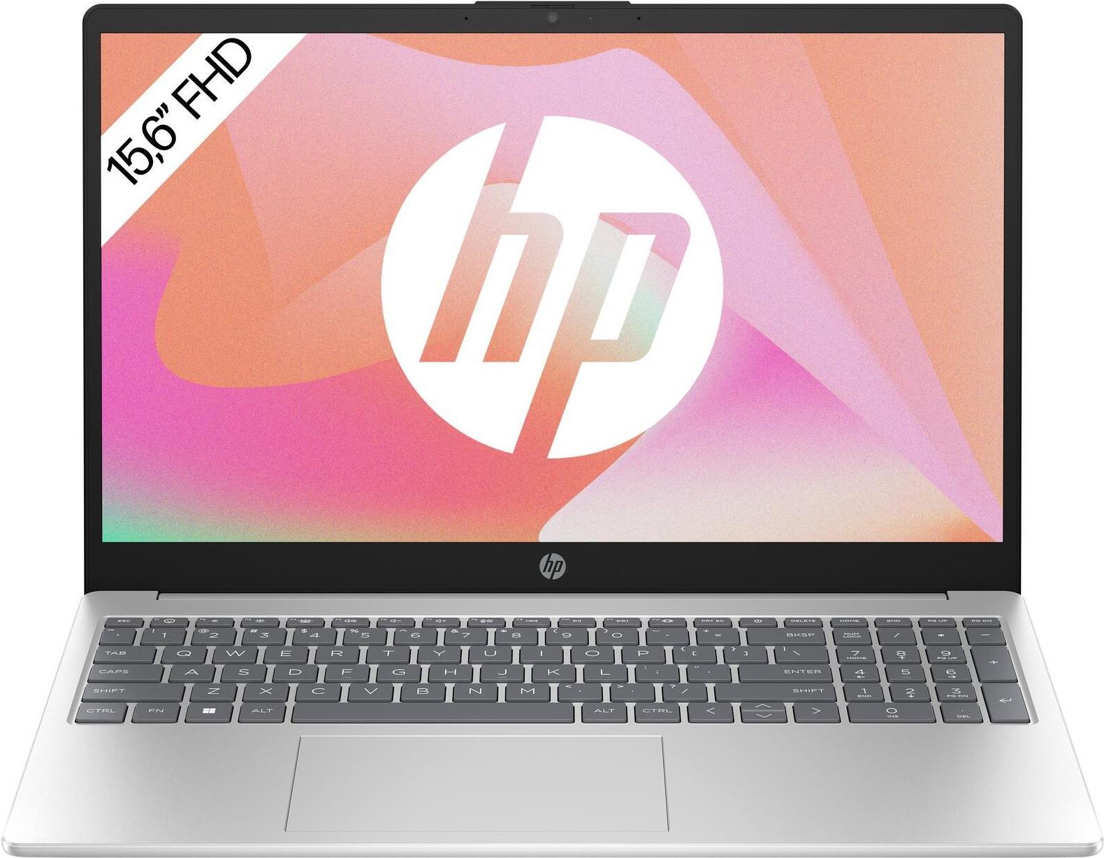 HP Laptop 15-fd0054ng - Intel Core i5 i5-1334U - FreeDOS 3,0 - Intel Iris Xe Grafikkarte - 16GB RAM - 512GB SSD NVMe - 39,6 cm (15,6) 1920 x 1080 (Full HD) - Wi-Fi 6E, Bluetooth - Natural Silver - kbd: Deutsch (9H0L6EA#ABD)