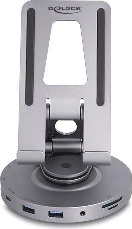 Delock - Dockingstation + Tablet-Ständer - für Tablet, Laptop - USB-C / Thunderbolt 3 - HDMI (88017)