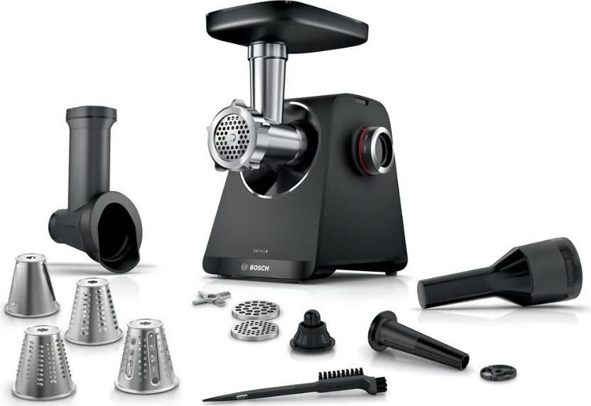 Bosch Serie 4 MFWS440B Fleischwolf 1900 W Schwarz, Silber (MFWS440B)