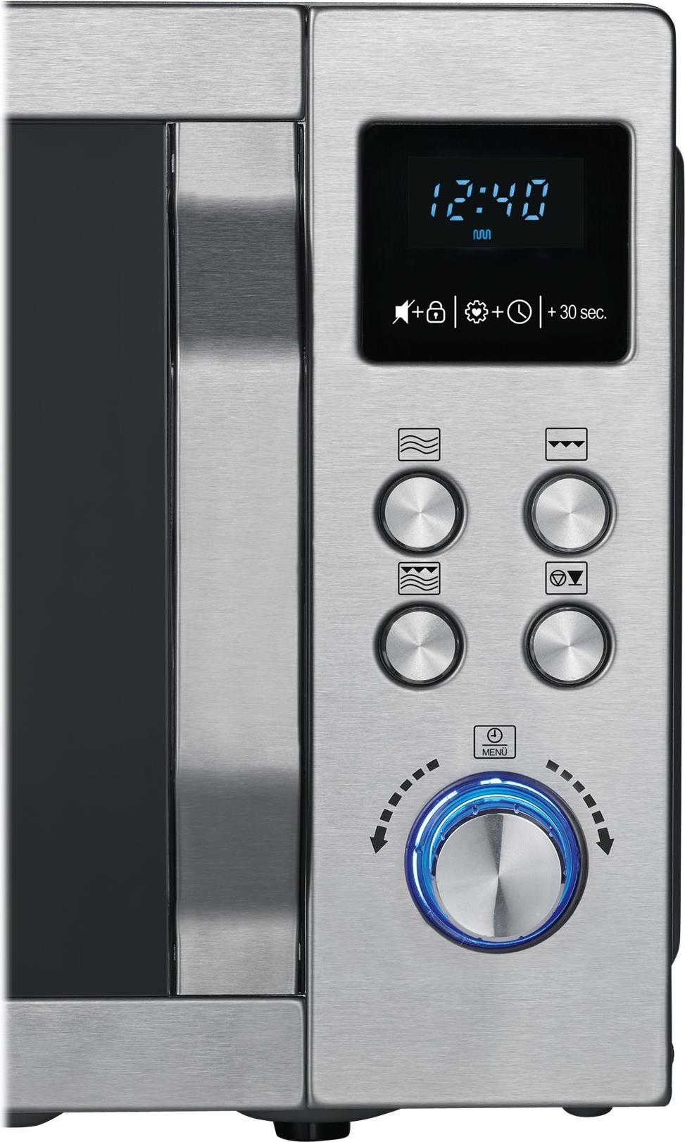 Severin MW 7751 Mikrowelle Arbeitsfläche Grill-Mikrowelle 20 l 800 W Silber - Edelstahl (MW 7751)