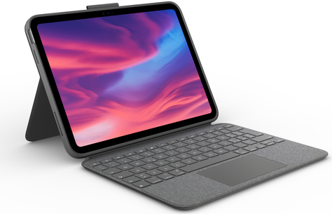 Logitech Combo Touch - Tastatur und Foliohülle - mit Trackpad - hintergrundbeleuchtet - Apple Smart connector - QWERTY - Italienisch - Oxford Gray - für Apple 10.2  iPad Wi-Fi, 10.5  iPad Pro Wi-Fi, 10.9  iPad Wi-Fi, iPad Air Wi-Fi