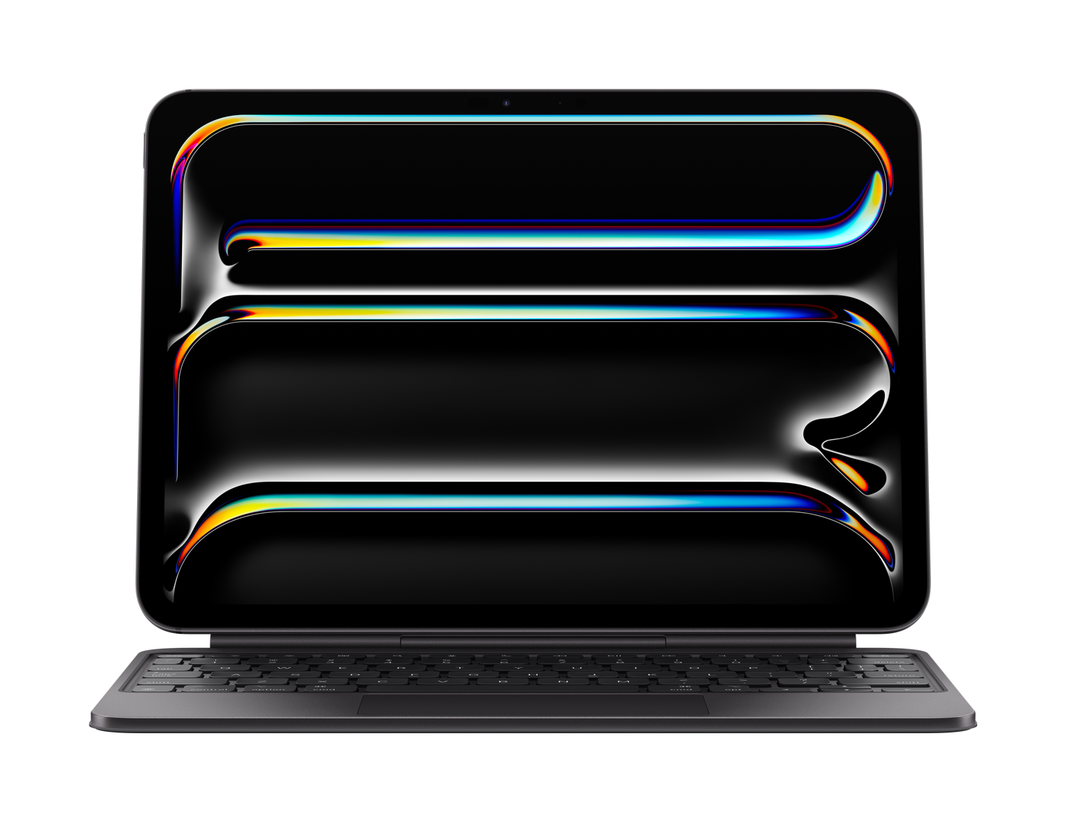 Apple Magic Keyboard - Tastatur und Foliohülle - mit Trackpad - hinterleuchtet - Apple Smart connector - QWERTZ - Deutsch - Schwarz - für 11-inch iPad Pro M4 Wi-Fi, M4 Wi-Fi + Cellular (MWR23D/A) - Sonderposten