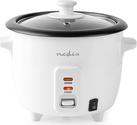 Nedis KARC06WT Reiskocher Weiß Antihaftbeschichtung, Kontrollleuchte (KARC06WT)