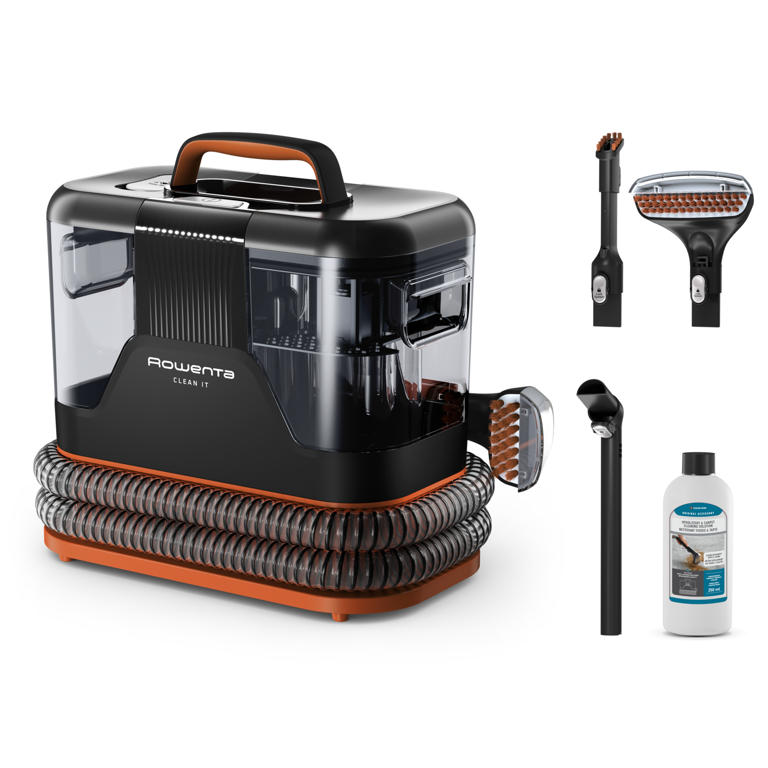 Rowenta IN 5011 Clean It Fleckenreiniger Nass/Trocken 400 W 1,5 l Beutellos Schwarz/Braun