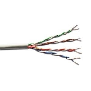 Assmann/Digitus ASSNET250 CAT 6 U-UTP CABLE Leiter: blanker Kupferdraht AWG 23/1, Isolierung: PE, Gesamtzahl der isolierten Leiter: 2x8, verdrillt zu je 4 Paaren, Farbcode: blau-weiß, orange-weiß, grün-weiß, braun-weiß, Außenmantel: PVC, Farbe: grau/ (ACU