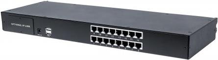 Intellinet Modular 16-Port CAT5 VGA KVM Switch - KVM-Switch - 16 x KVM port(s) - Desktop, an Rack montierbar (507899)