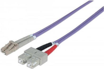 Intellinet - Patch-Kabel - LC Multi-Mode (M) - bis - SC multi-mode (M) - 20,0m - Glasfaser - 50/125 Mikrometer - OM4 - halogenfrei - violett (751186)