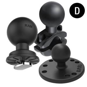 RAM Mounts Basisplatte für Crown Gabelstapler - D-Kugel (2,25 ), im Polybeutel (RAM-D-202U-CRO1)