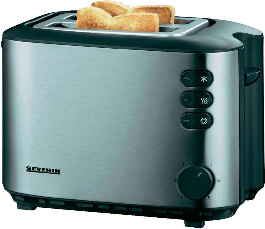 SEVERIN AT 2514 - Toaster - 2 Scheibe(n) - Black/Brushed Stainless Steel (AT 2514)