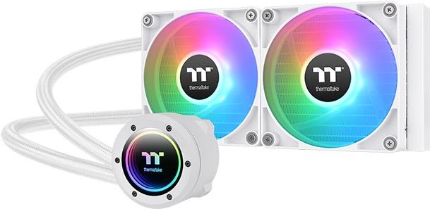 Thermaltake TH240 ARGB Sync V2 - Snow Edition - Prozessor-Flüssigkeitskühlsystem - Kühlergröße: 240 mm - (für: LGA1700, LGA1200, LGA1156, LGA1155, LGA1151, LGA1150, AM5, AM4, AM3+, AM3, AM2+, AM2, LGA2066, LGA2011) - Kupfer - 120 mm - snow (CL-W364-PL12SW