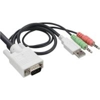 INLINE Cable KVM Switch - KVM-/Audio-/USB-Switch - 2 x KVM/Audio/USB - 1 lokaler Benutzer - Desktop