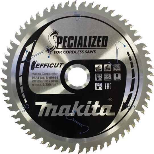 Makita Efficut - Kreissägeblatt - für Holz, Metall, Laminat, mitteldichte Holzfaserplatte (MDF) - 165 mm - 60 Zähne (B-69864)