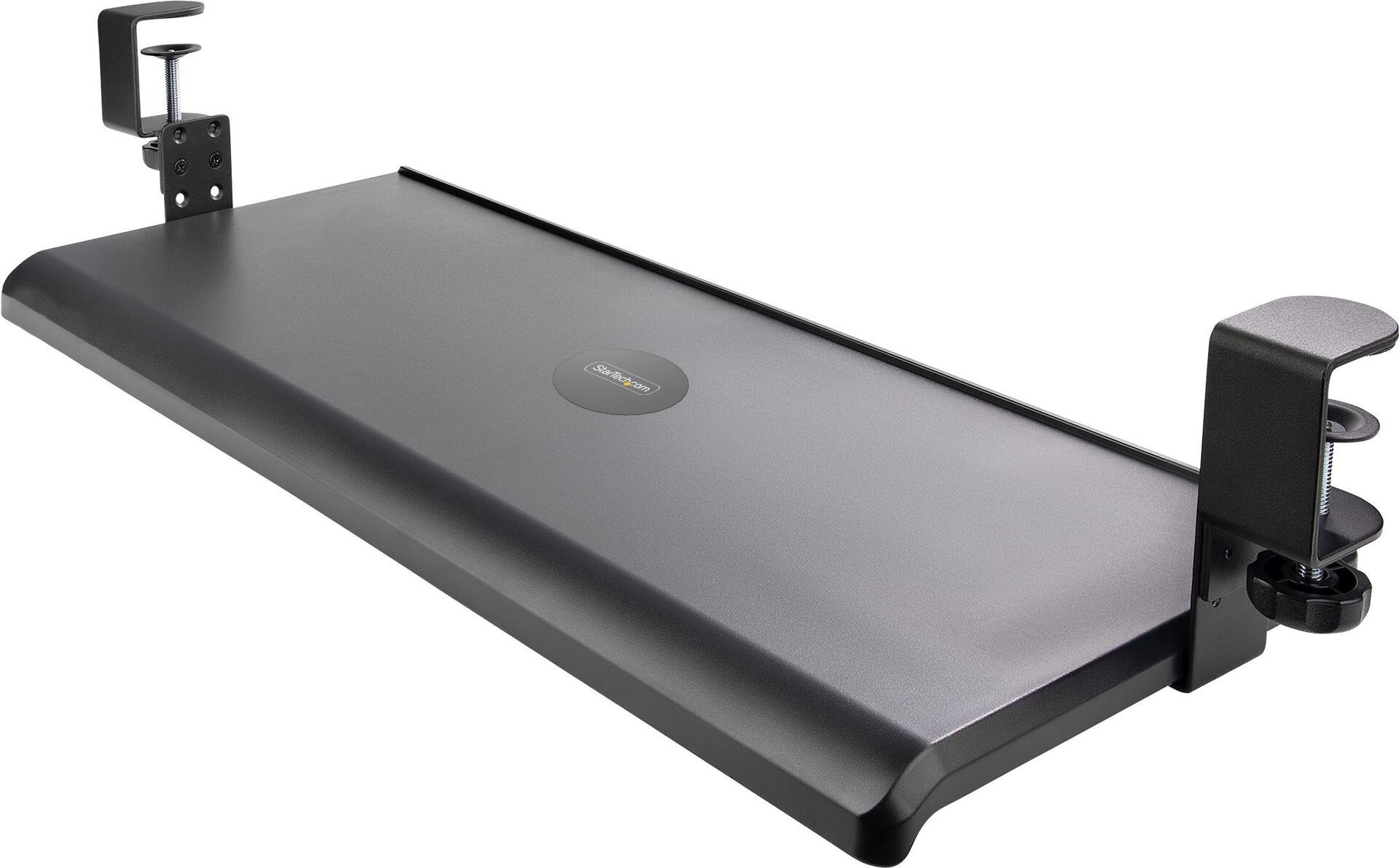 StarTech.com Untertisch Ausziehbare Tastaturablage - Höhenverstellbare Tastaturhalterung mit Tischklemmen - bis zu 12kg - Computertisch/Schreibtisch Tastaturauszug/Tastatureinschub (KEYBOARD-TRAY-CLAMP1)