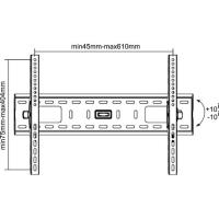 InLine - Befestigungskit (Wandbefestigung) für LED/LCD/Plasma Fernseher - Bildschirmgröße: 81- 152 cm (32 - 60) (23117A)
