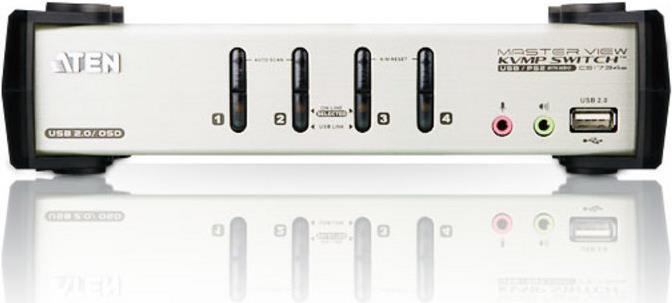 ATEN CS1734B - KVM-/Audio-/USB-Switch - 4 x KVM/Audio/USB - 1 lokaler Benutzer - Desktop
