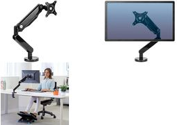 Fellowes Platinum Monitor Arm - Befestigungskit - einstellbarer Arm - für Monitor - Aluminium, Stahl, Kunststoff - Schwarz - Bildschirmgröße: bis zu 81,3 cm (bis zu 81,30cm (32) ) - Tischmontage (8043301)