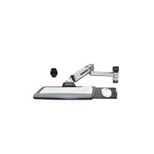 Ergotron LX Sit-Stand Wall Mount Keyboard Arm - Befestigungskit (Maushalterung, Tastaturarm, Handgelenkkissen, Wandmontagehalterung, Tastatur-Tablett) für Tastatur und Maus - Aluminium - Polished Aluminum - Wandmontage möglich - für P/N: 45-353-026 (45-35