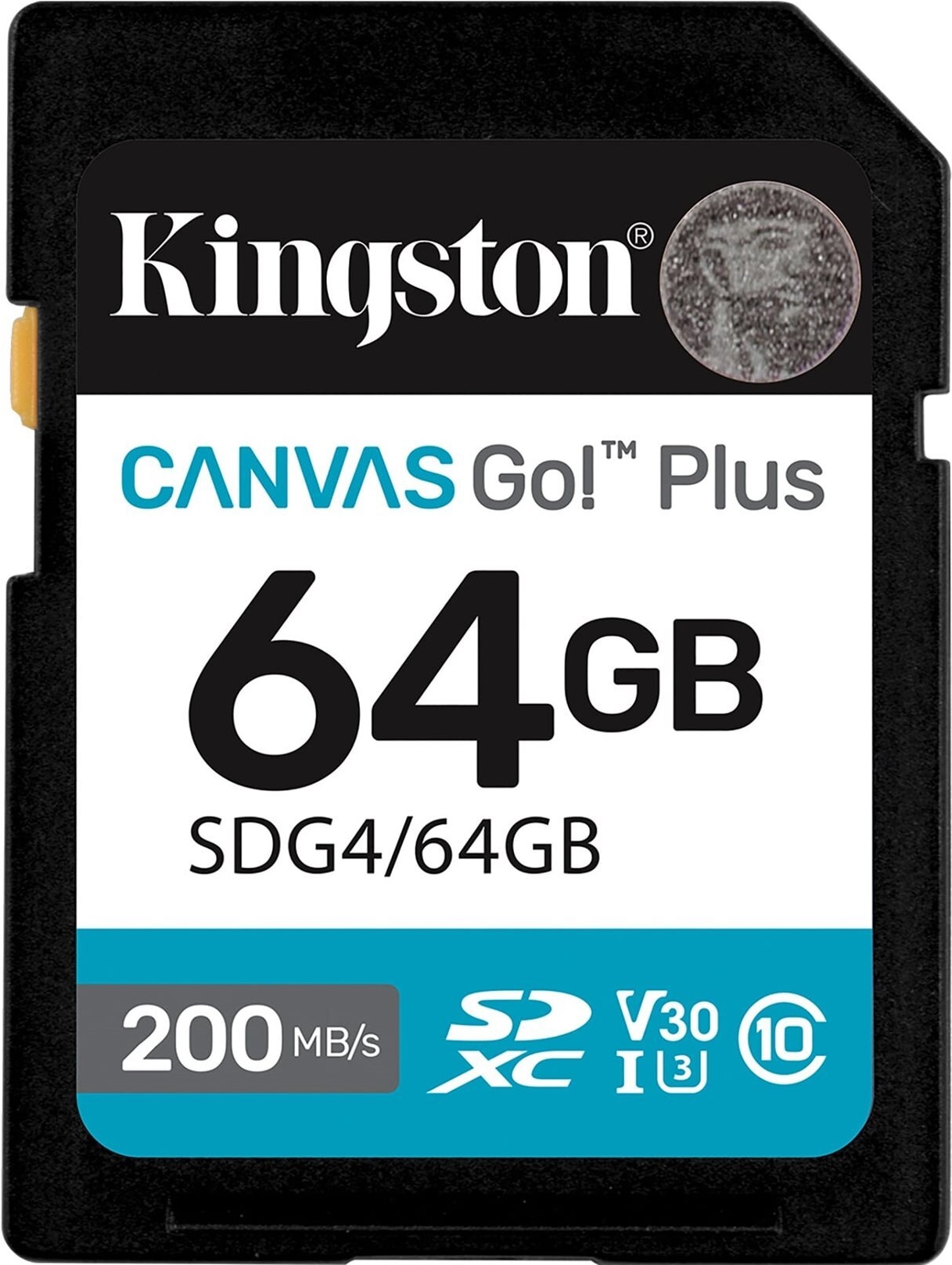 Kingston Canvas Go! Plus - Flash-Speicherkarte - 64 GB - Video Class V30 / UHS-I U3 / Class10 - SDXC UHS-I (SDG4/64GB)