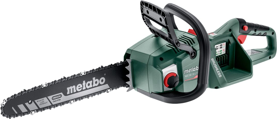 Metabo MS 36-18 LTX BL 40 - Kettensäge - schnurlos ohne Batterie, ohne Ladegerät - 40cm - Schnittleistung: 360 mm - 3,2 kg (601613850)