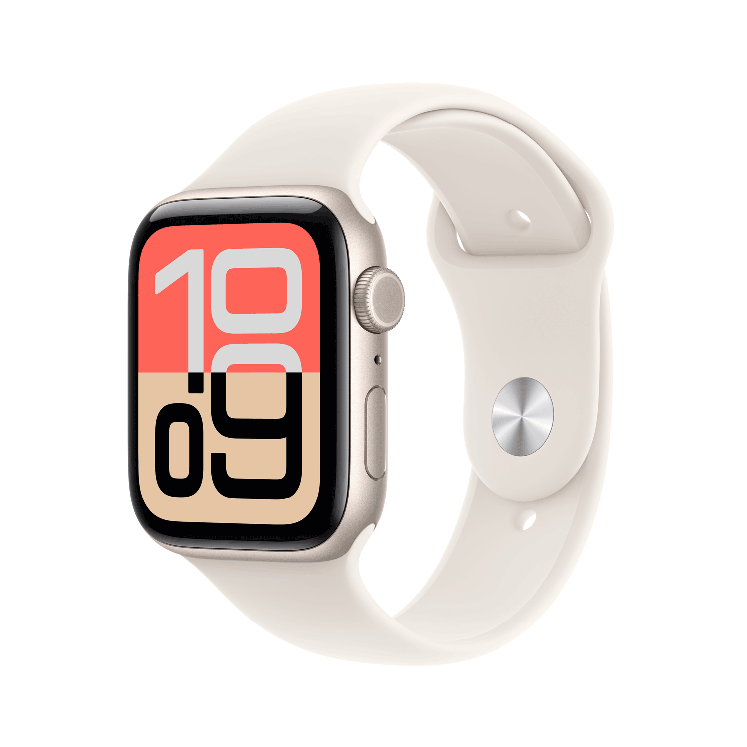 Apple Watch SE 3 Aluminium Cellular 44mm Polarstern (Sportarmband polarstern) S/M (MEPE4ZR/A)