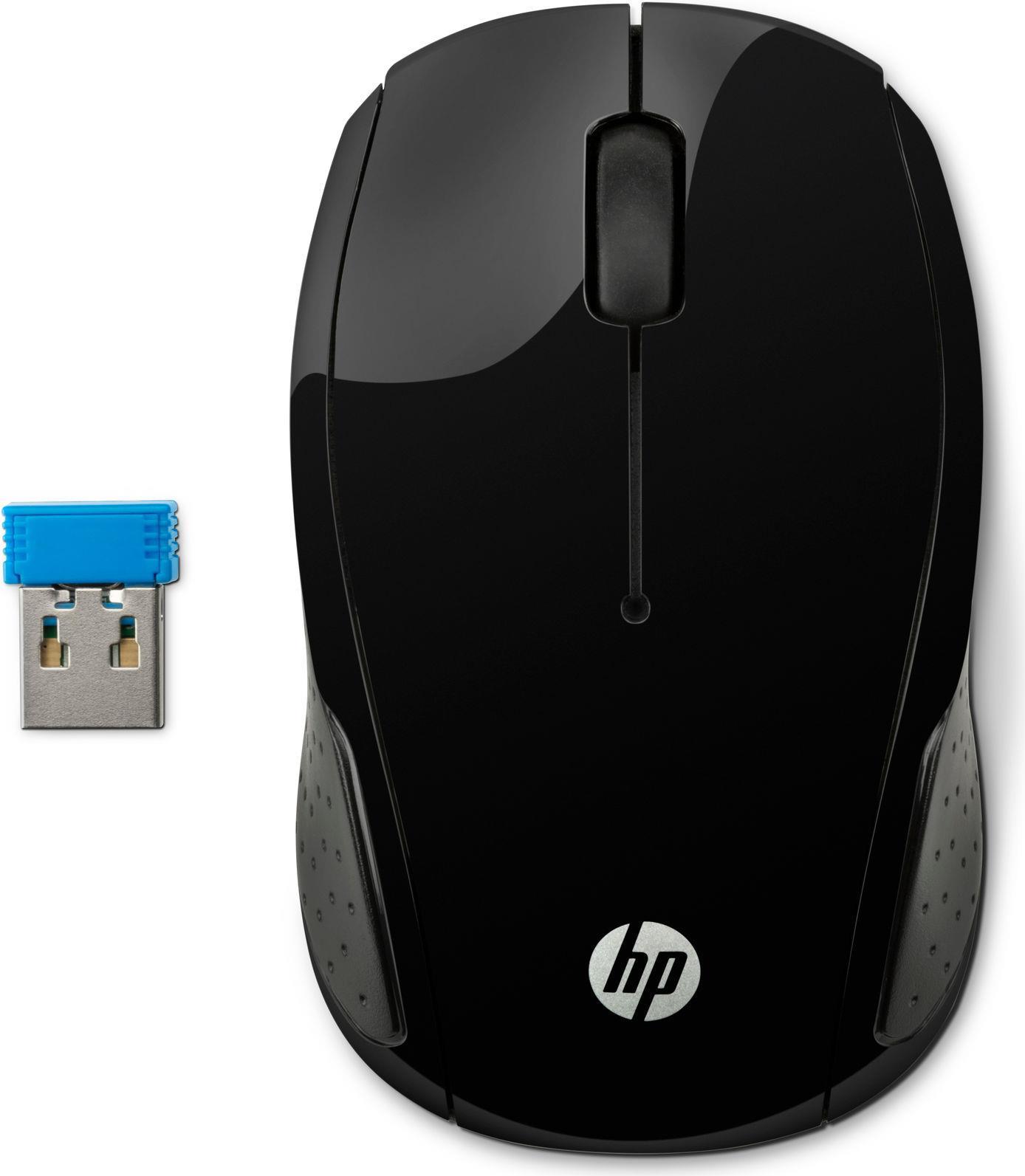 HP 200 - Maus - rechts- und linkshändig - optisch - kabellos - 2,4 GHz - kabelloser Empfänger (USB) - für OMEN by HP Laptop 16, 17, Chromebook 14, Pavilion TP01, Pavilion x360 Laptop (X6W31AA)