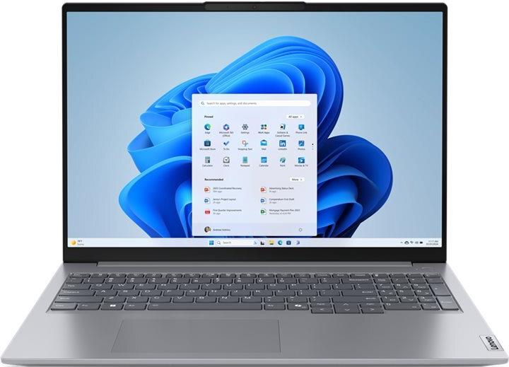Lenovo ThinkBook 16 G7 ARP 21MW - 180°-Scharnierdesign - AMD Ryzen 5 7535HS / 3.3 GHz - Win 11 Pro - Radeon 660M - 8 GB RAM - 256 GB SSD NVMe - 40.6 cm (16) IPS 1920 x 1200 - Wi-Fi 6E, Bluetooth - Dual Tone Arctic Gray - kbd: Deutsch - mit 1 Jahr Lenovo (